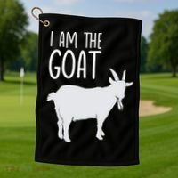 I Am The GOAT Greatest Of All Time Athletics Gift Golf Towel thumb 1