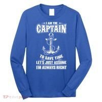 I Am The Captain Boat Captain Funny Gift Long Sleeve Shirt thumb 0