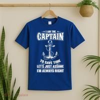 I Am The Captain Boat Captain Funny Gift T-Shirt thumb 2