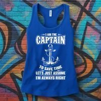 I Am The Captain Boat Captain Funny Gift Women's Tank Top thumb 3