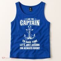 I Am The Captain Boat Captain Funny Gift Tank Top thumb 2