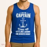 I Am The Captain Boat Captain Funny Gift Tank Top thumb 3