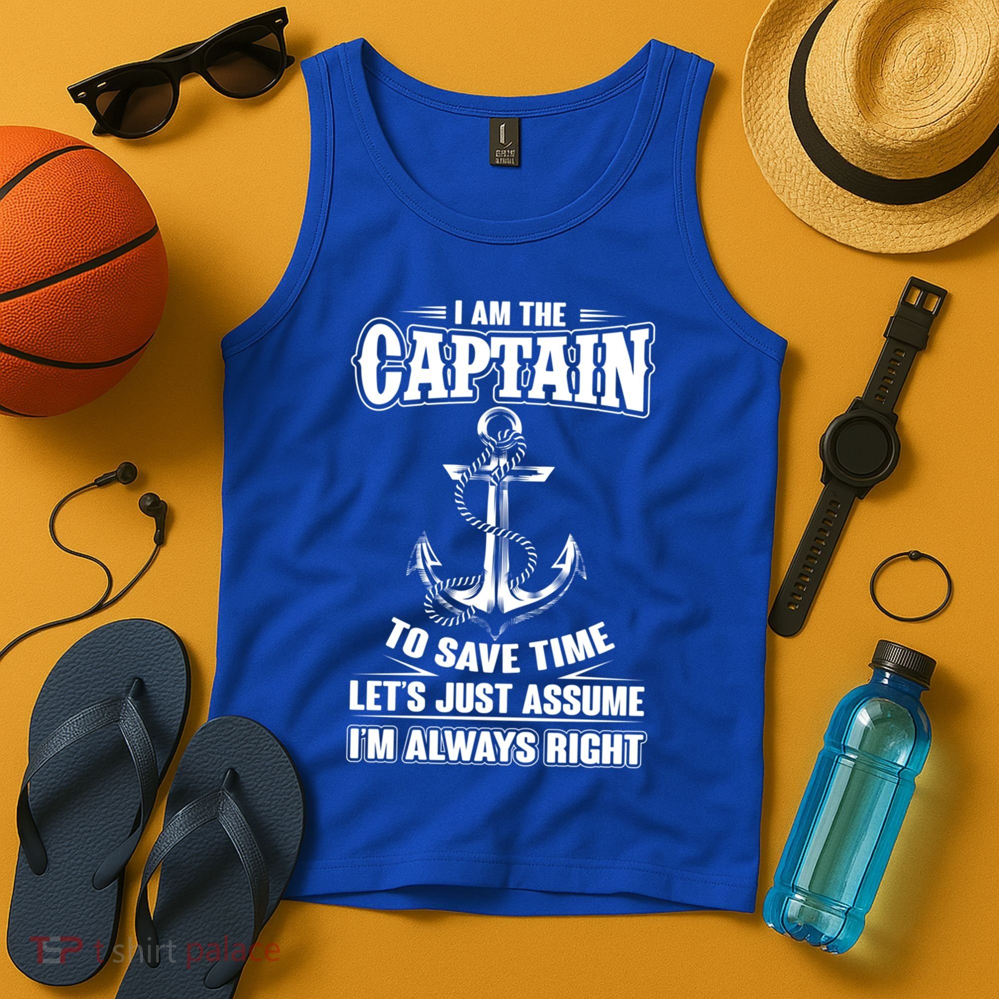 I Am The Captain Boat Captain Funny Gift Tank Top