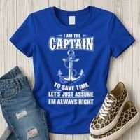 I Am The Captain Boat Captain Funny Gift Women's T-Shirt thumb 3