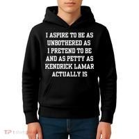 I Aspire To Be As Unbothered As I Pretend To Be And As Kendrick Lamar A Kids Hoodie thumb 4