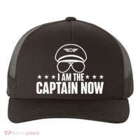 I Am the Captain Now Airplane Aircraft Lover Airline Pilot Yupoong Adult 5-Panel Trucker Hat thumb 0