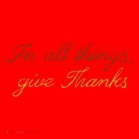 In All Things Give Thanks Thanksgiving Inspirational Santa Hat thumb 1