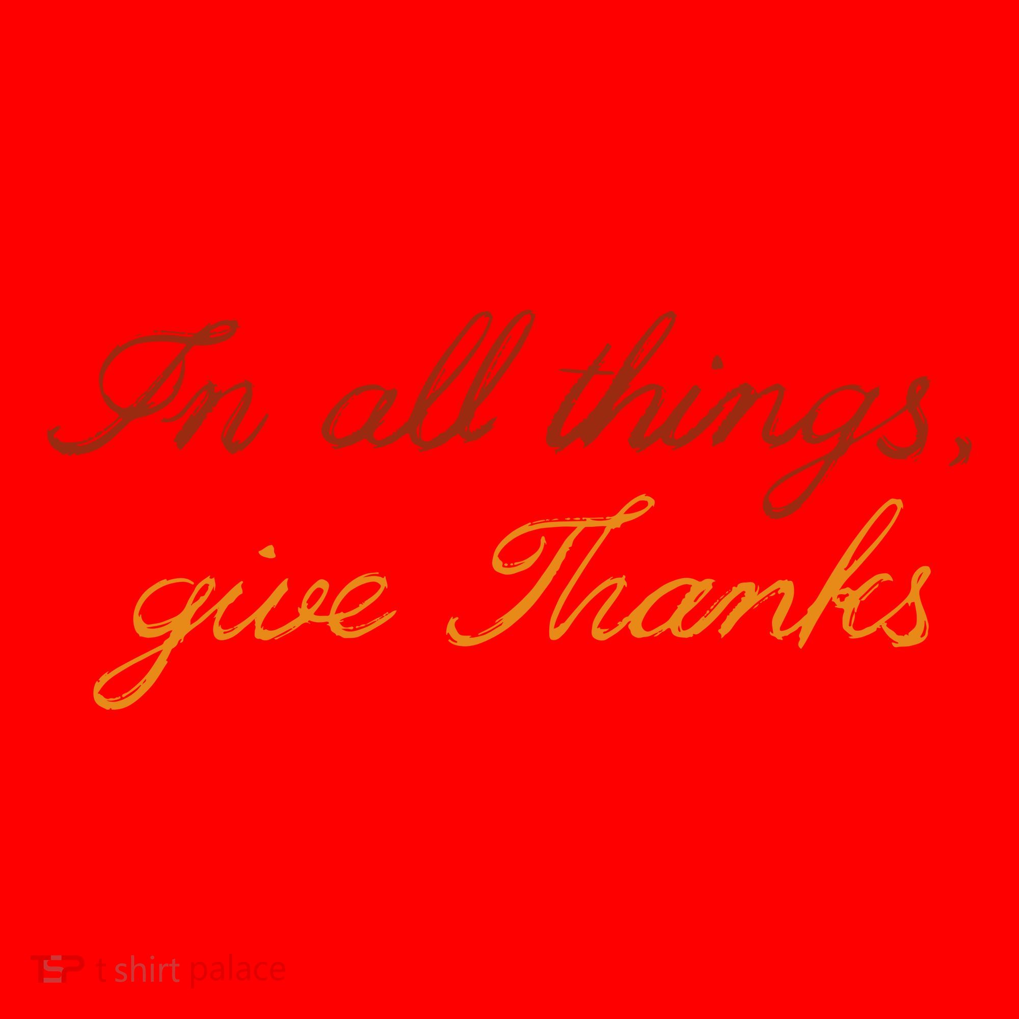 In All Things Give Thanks Thanksgiving Inspirational Santa Hat