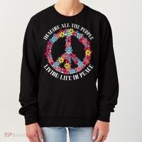 Imagine All The People Living Life In Peace Women's Sweatshirt thumb 0