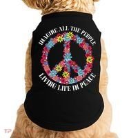 Imagine All The People Living Life In Peace Doggie Tank thumb 0