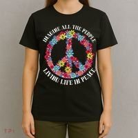 Imagine All The People Living Life In Peace T-Shirt thumb 4