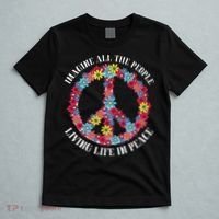 Imagine All The People Living Life In Peace T-Shirt thumb 5