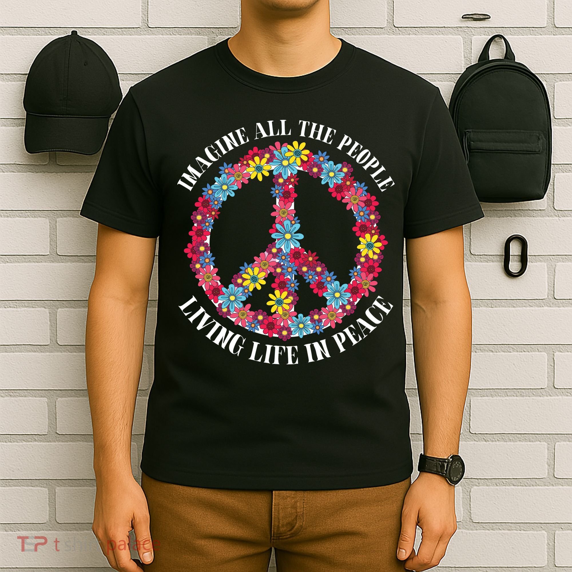 Imagine All The People Living Life In Peace T-Shirt