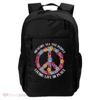 Imagine All The People Living Life In Peace Backpack thumb 0