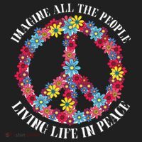 Imagine All The People Living Life In Peace Tumbler thumb 3