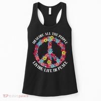Imagine All The People Living Life In Peace Women's Tank Top thumb 0