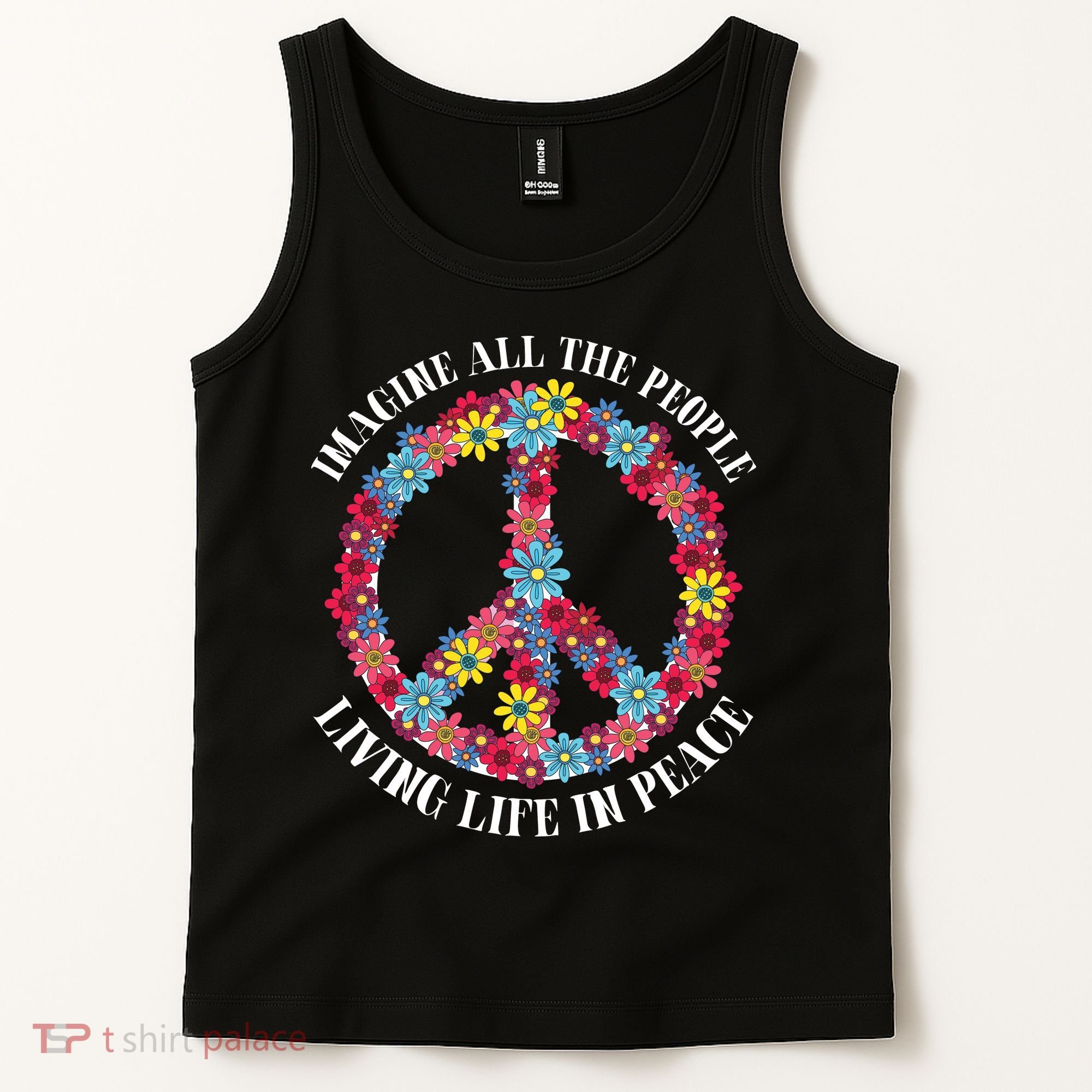 Imagine All The People Living Life In Peace Tank Top