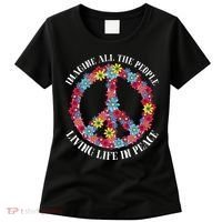 Imagine All The People Living Life In Peace Women's T-Shirt thumb 0