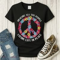 Imagine All The People Living Life In Peace Women's T-Shirt thumb 3