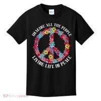 Imagine All The People Living Life In Peace Kids T-Shirt thumb 0