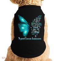 I Am The Storm Thyroid Cancer Awareness Butterfly Gift Doggie Tank thumb 0