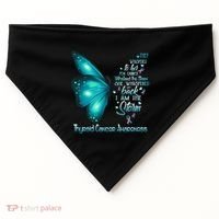 I Am The Storm Thyroid Cancer Awareness Butterfly Gift USA-Made Doggie Bandana thumb 0