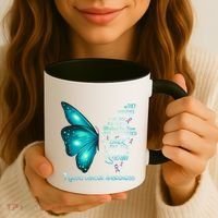I Am The Storm Thyroid Cancer Awareness Butterfly Gift Coffee Mug thumb 3