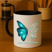 I Am The Storm Thyroid Cancer Awareness Butterfly Gift Coffee Mug thumb 4