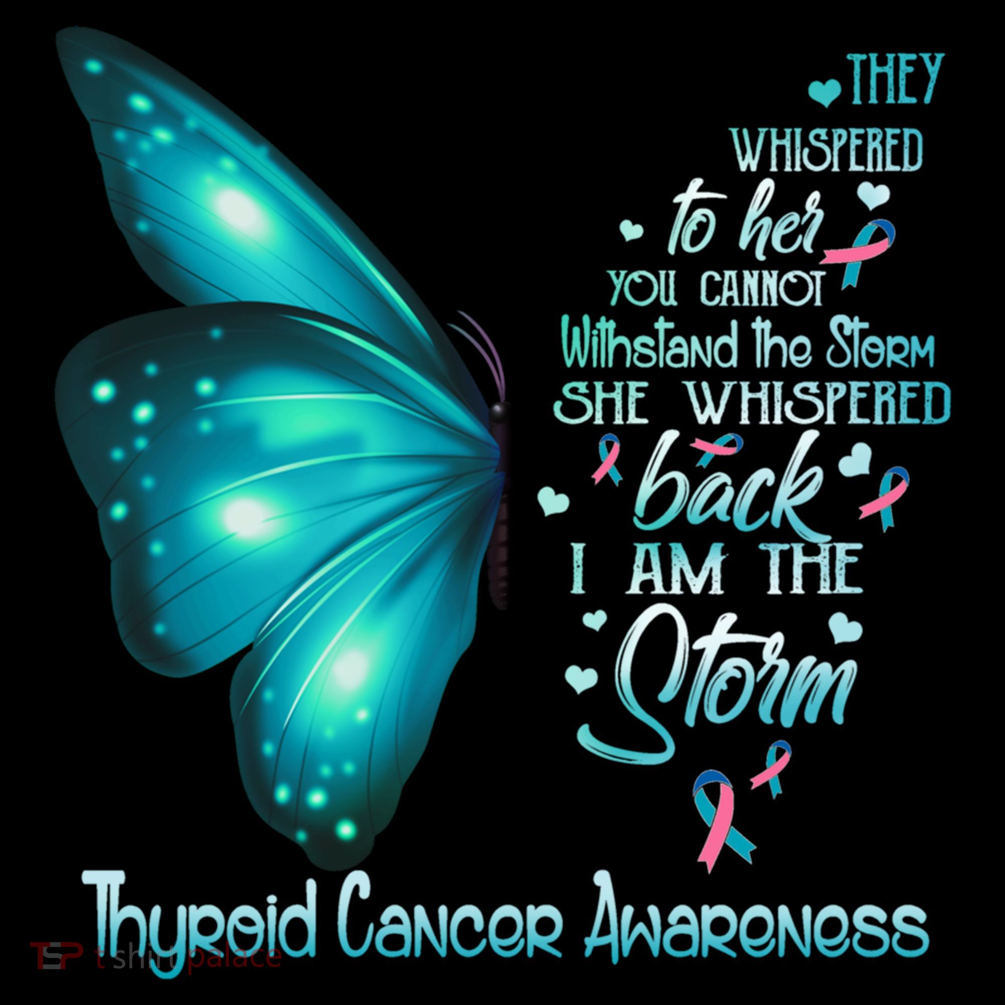 I Am The Storm Thyroid Cancer Awareness Butterfly Gift Coffee Mug