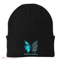 I Am The Storm Thyroid Cancer Awareness Butterfly Gift Beanie thumb 0