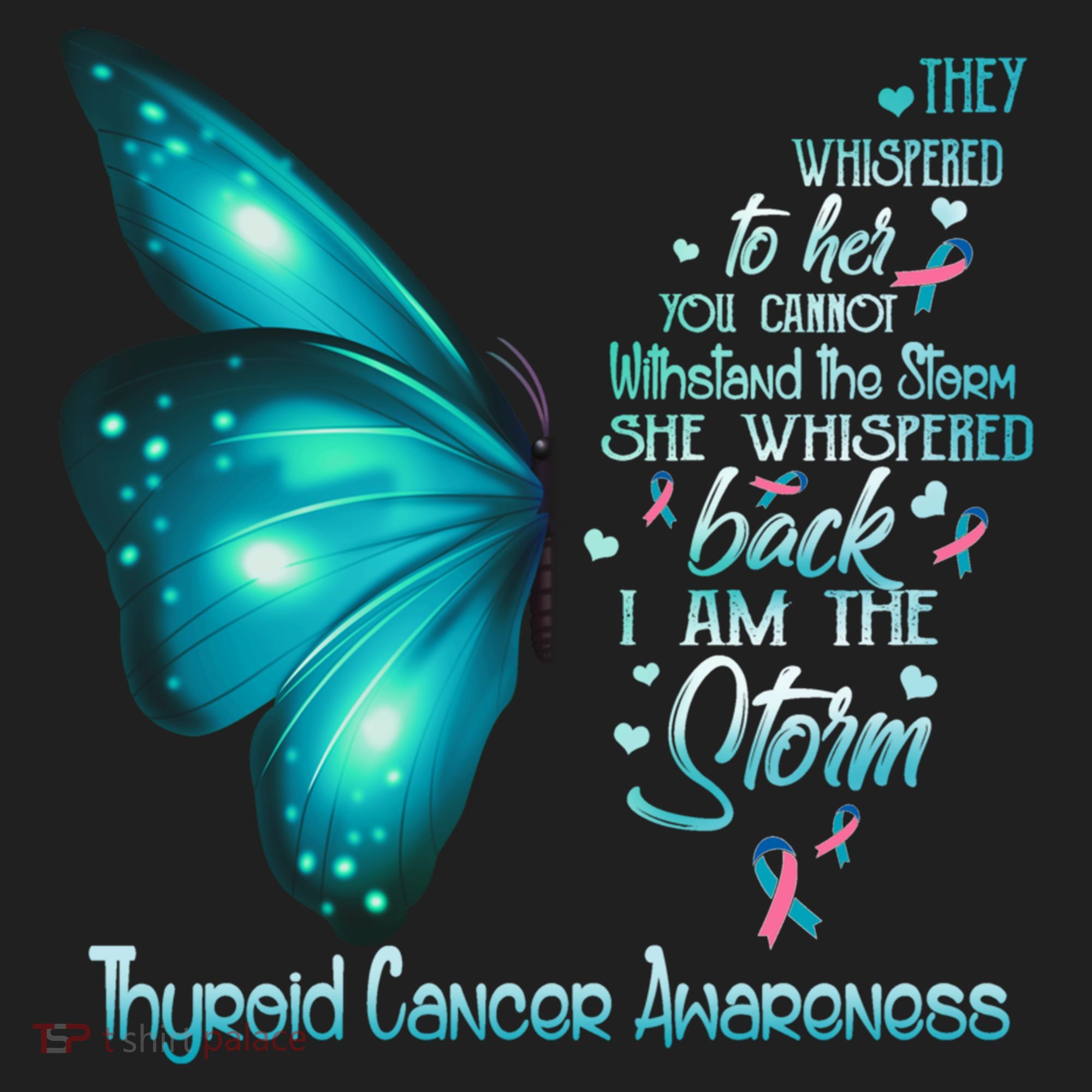 I Am The Storm Thyroid Cancer Awareness Butterfly Gift Beanie