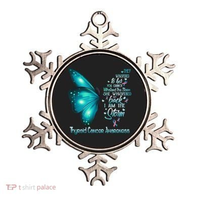 I Am The Storm Thyroid Cancer Awareness Butterfly Gift Ornament