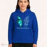 I Am The Storm Thyroid Cancer Awareness Butterfly Gift Hoodie thumb 5