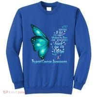 I Am The Storm Thyroid Cancer Awareness Butterfly Gift Sweatshirt thumb 0