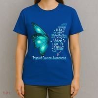 I Am The Storm Thyroid Cancer Awareness Butterfly Gift T-Shirt thumb 4
