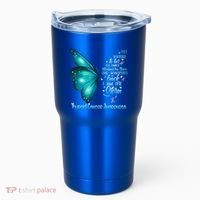 I Am The Storm Thyroid Cancer Awareness Butterfly Gift Tumbler thumb 0