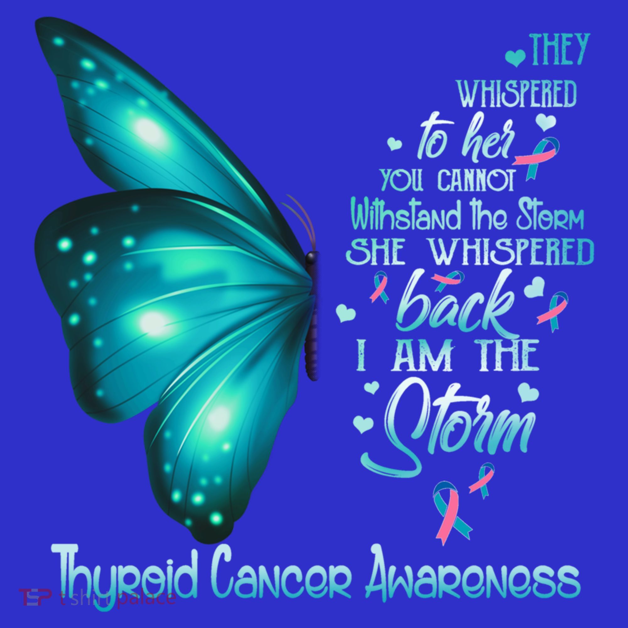 I Am The Storm Thyroid Cancer Awareness Butterfly Gift Mousepad