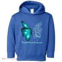 I Am The Storm Thyroid Cancer Awareness Butterfly Gift Toddler Hoodie thumb 0