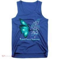 I Am The Storm Thyroid Cancer Awareness Butterfly Gift Tank Top thumb 0