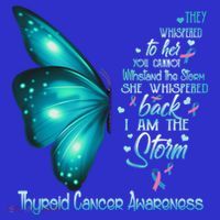 I Am The Storm Thyroid Cancer Awareness Butterfly Gift Tank Top thumb 6