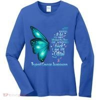 I Am The Storm Thyroid Cancer Awareness Butterfly Gift Women's Long Sleeve Shirt thumb 0
