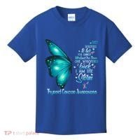 I Am The Storm Thyroid Cancer Awareness Butterfly Gift Kids T-Shirt thumb 0