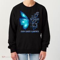 I Am The Storm Colon Cancer Awareness Butterfly Women's Sweatshirt thumb 0