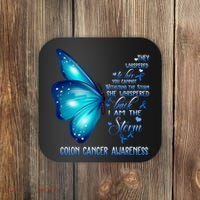 I Am The Storm Colon Cancer Awareness Butterfly Coaster thumb 0