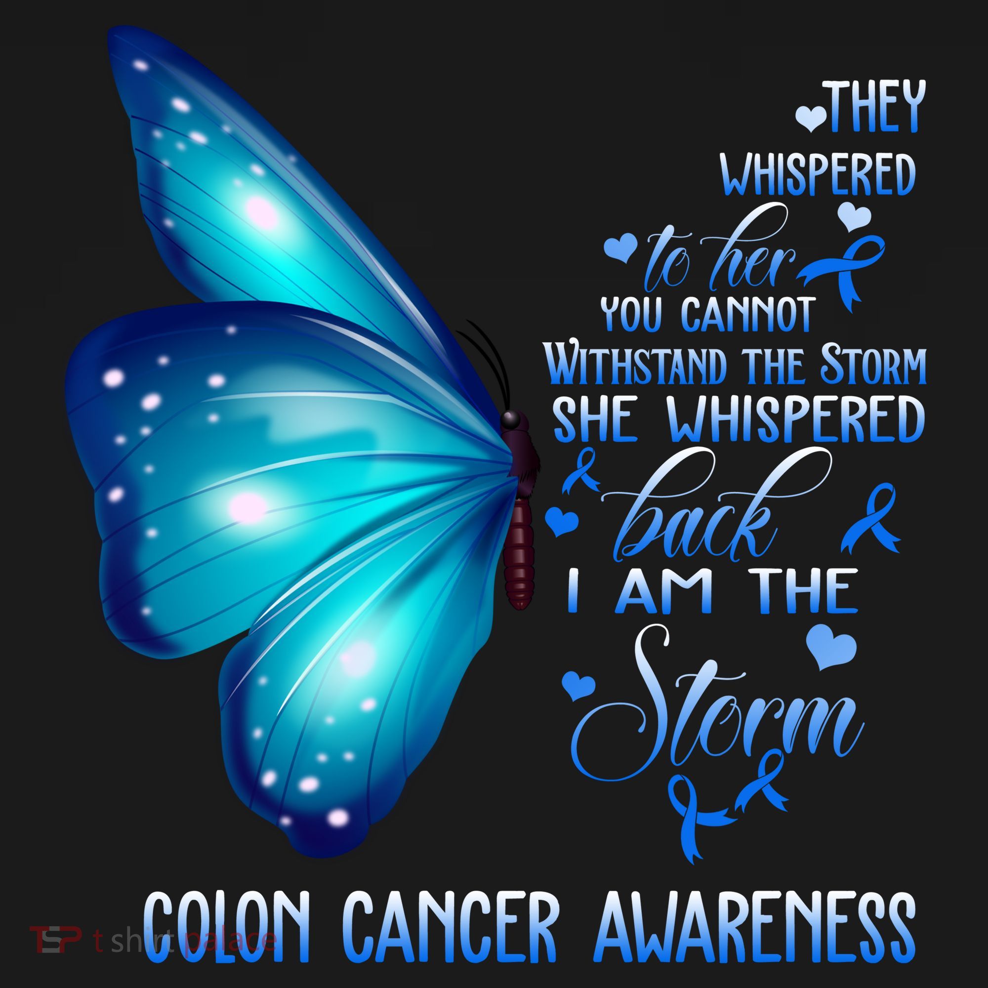 I Am The Storm Colon Cancer Awareness Butterfly Tote Bag