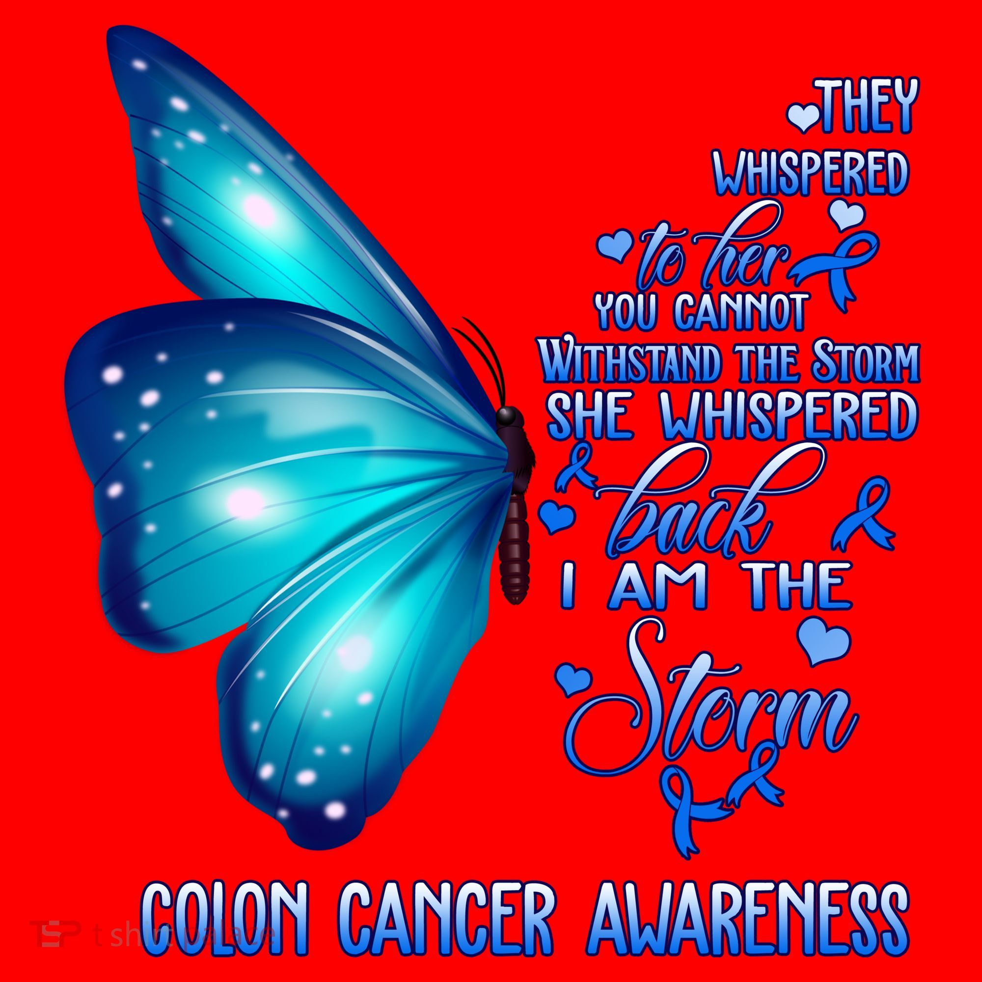 I Am The Storm Colon Cancer Awareness Butterfly Santa Hat