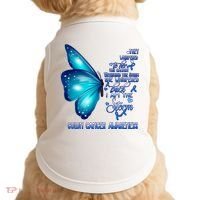 I Am The Storm Colon Cancer Awareness Butterfly Doggie Tank thumb 0