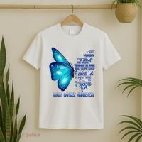 I Am The Storm Colon Cancer Awareness Butterfly T-Shirt thumb 2