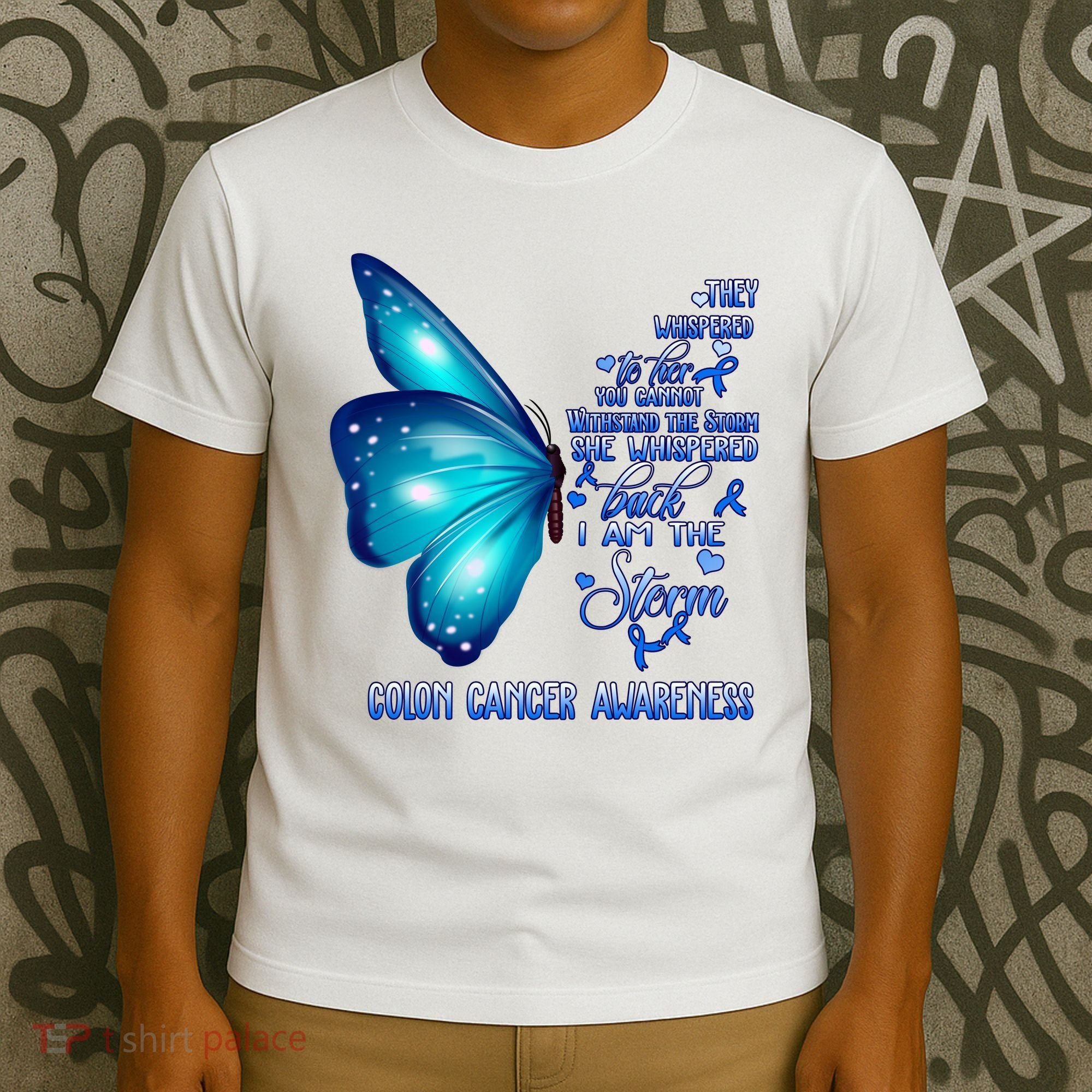I Am The Storm Colon Cancer Awareness Butterfly T-Shirt