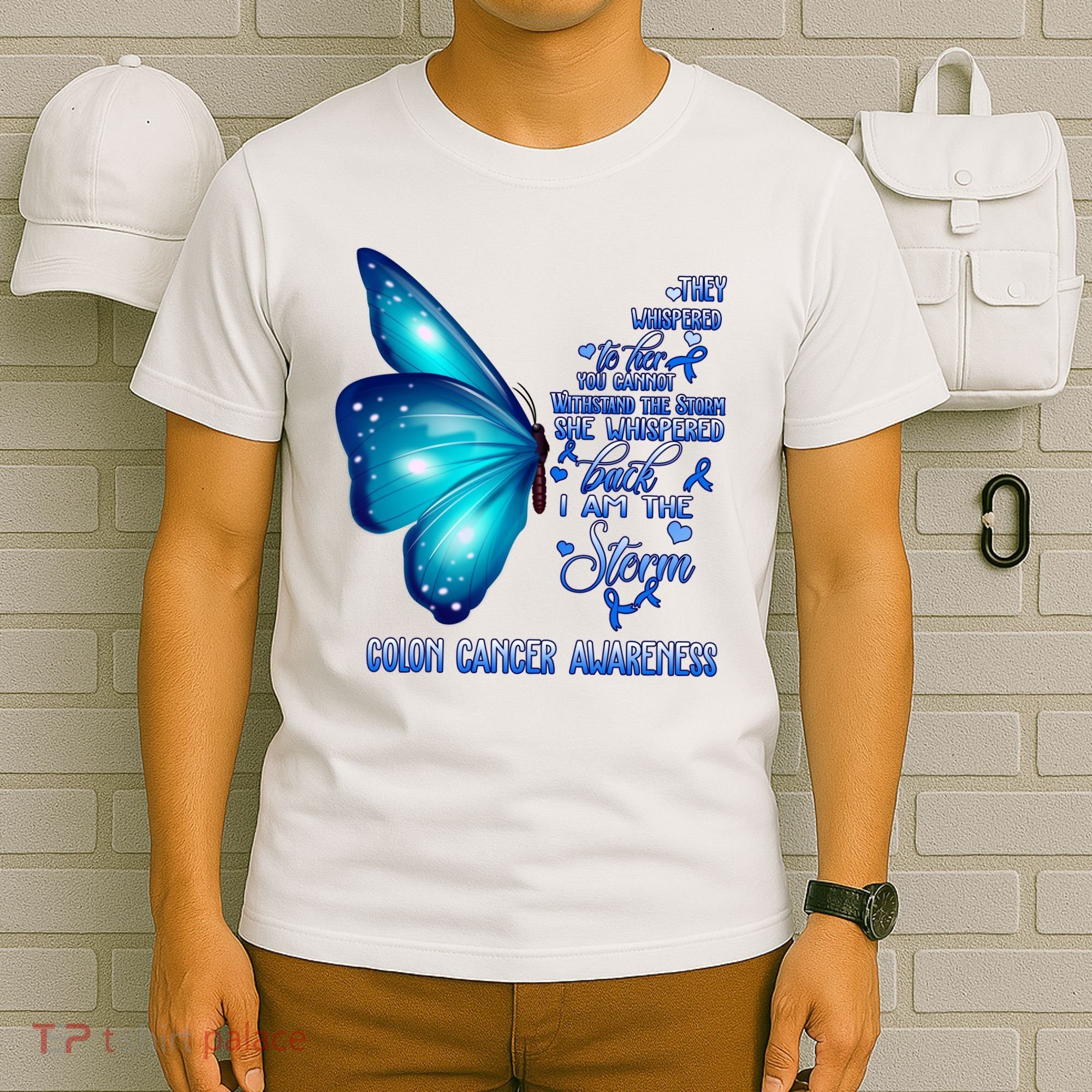 I Am The Storm Colon Cancer Awareness Butterfly T-Shirt